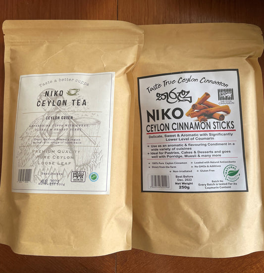 Ceylon Orange Pekoe tea (500g) & Pure Ceylon Cinnamon Sticks (250g)