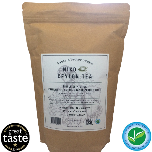 Kenilworth Estate -Single Estate Orange Pekoe 1(OP1) Premium Ceylon Black Tea- 500g Catering Pack / Great Taste Awards Winner 2020